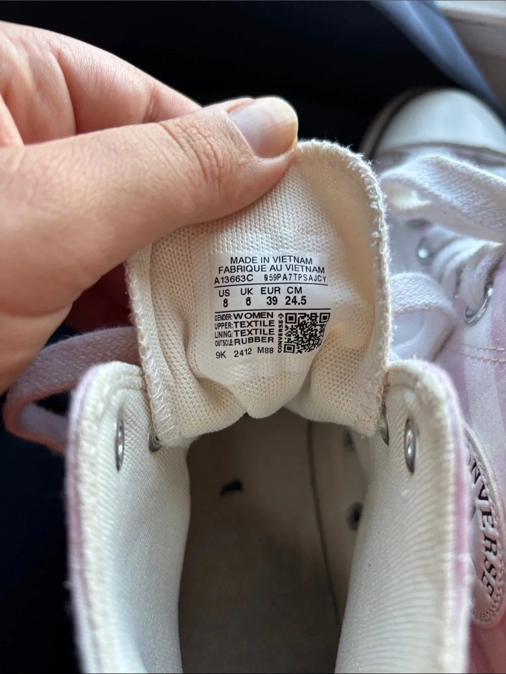 🎀 Converse size 8 Lift Platform Gingham light pink high tops